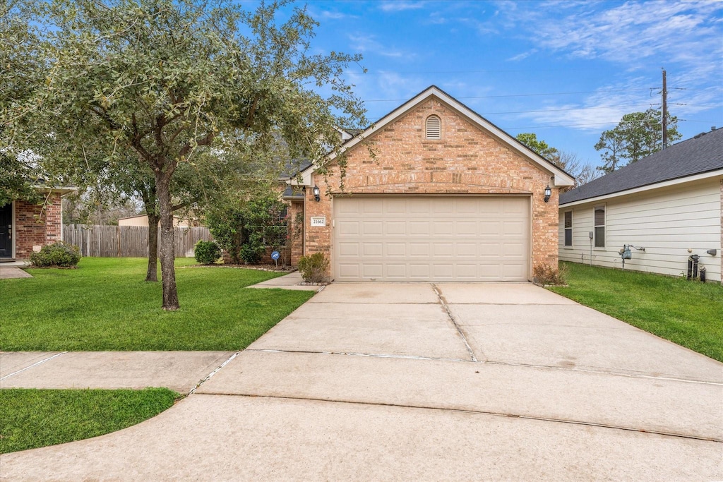 view of front of home with a front yard