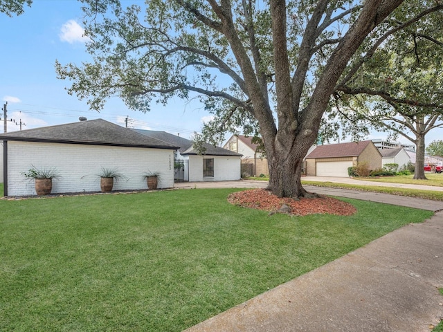 exterior space featuring a garage