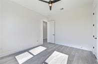 interior space with dark wood-type flooring