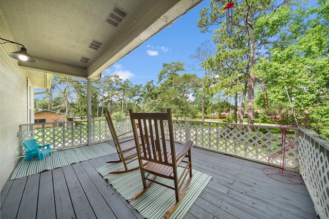 view of wooden deck