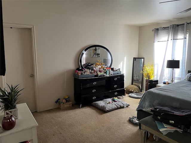 bedroom featuring carpet flooring