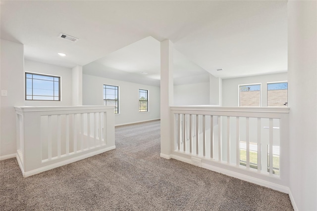 empty room with carpet and a wealth of natural light