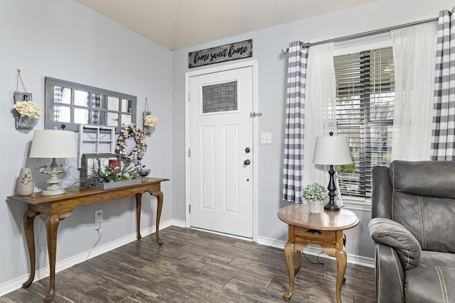 entryway featuring dark hardwood / wood-style floors