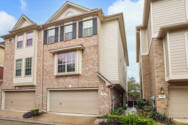 view of property with a garage