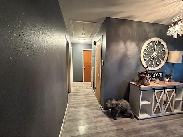 hall featuring hardwood / wood-style flooring