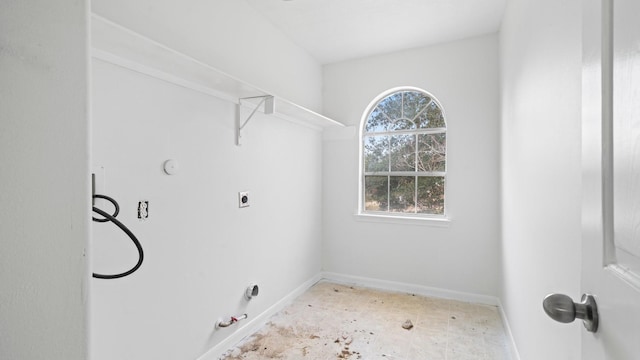 washroom featuring hookup for a gas dryer and electric dryer hookup