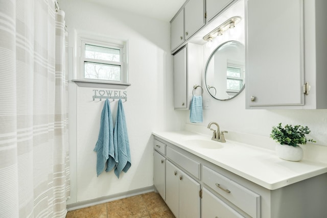 bathroom with vanity