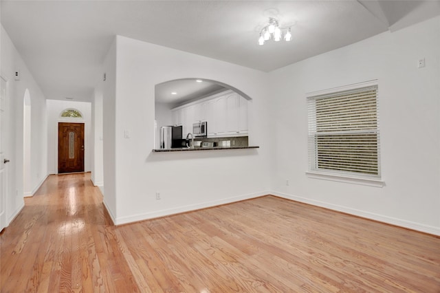 interior space featuring light hardwood / wood-style flooring