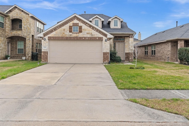 view of front of property featuring a front lawn