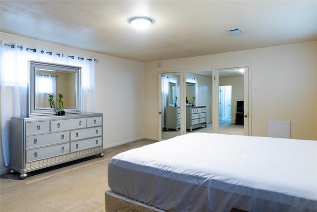 bedroom with carpet floors