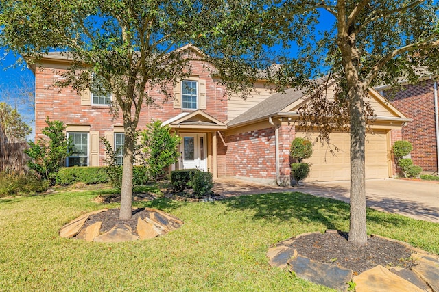 view of front of home featuring a front yard