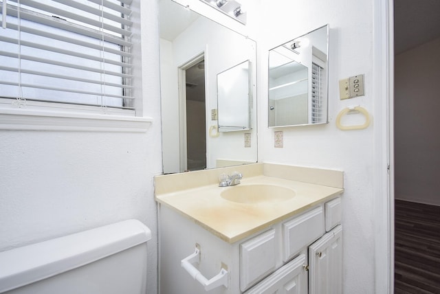 bathroom featuring toilet and vanity