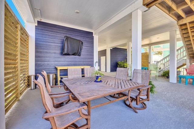 view of patio / terrace featuring outdoor dining space