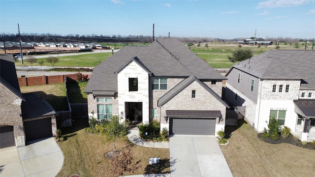 view of front facade with a front lawn