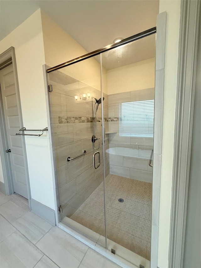 bathroom with walk in shower