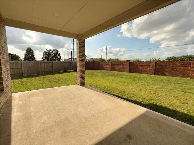 view of patio / terrace featuring a fenced backyard