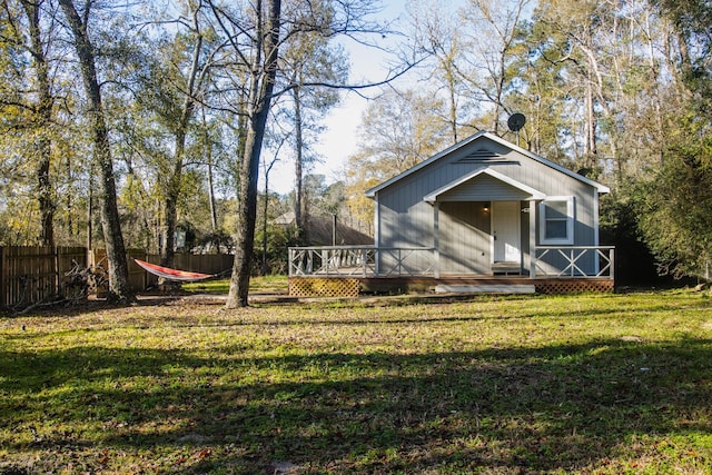 exterior space with a wooden deck