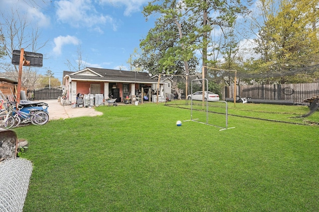 view of yard with a patio area