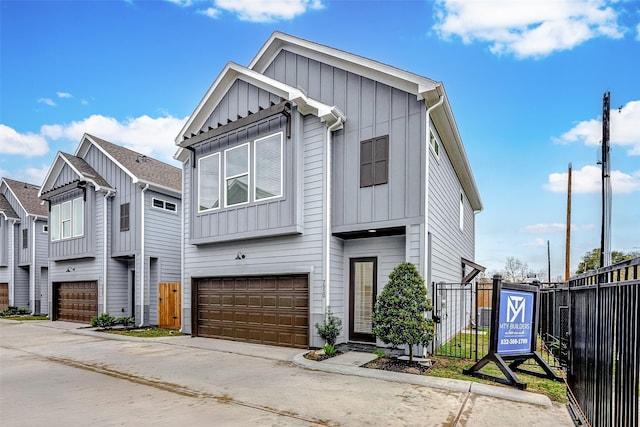 view of front of home featuring a garage