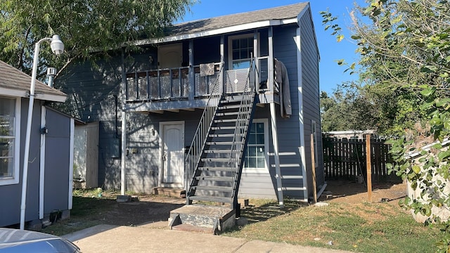 view of rear view of property