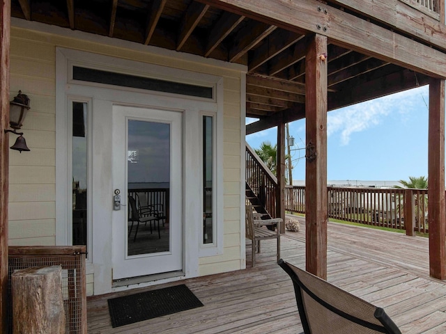 view of wooden deck