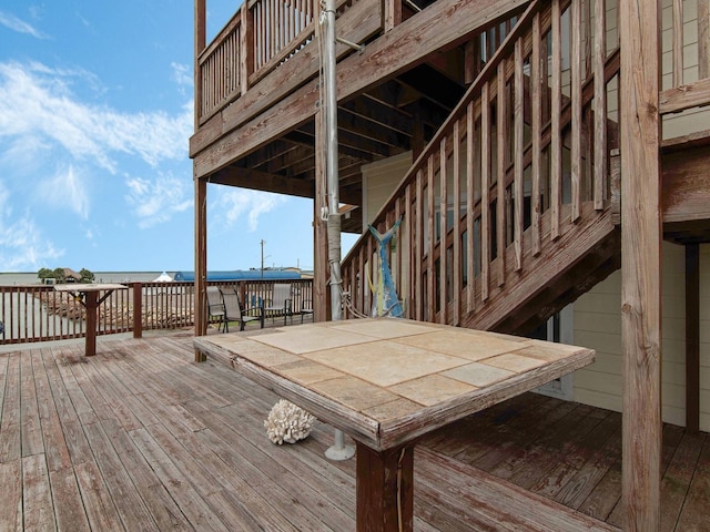 view of wooden terrace