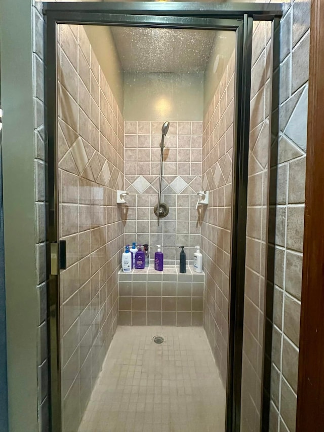 bathroom featuring walk in shower