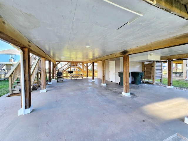 12929 John Reynolds Rd, Galveston, TX 77554 - view of patio with stairway
