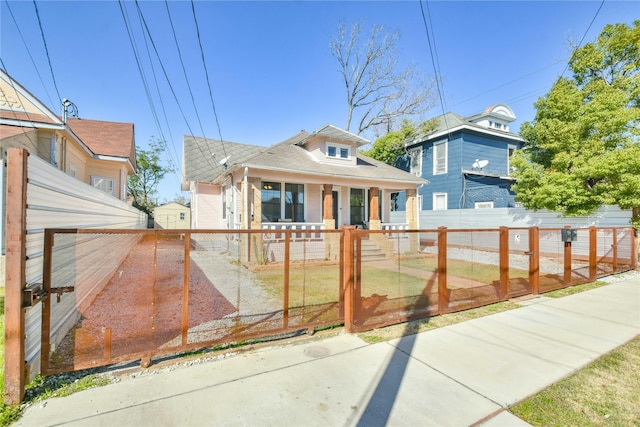 bungalow-style house featuring covered porch