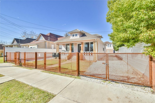 bungalow-style home featuring covered porch