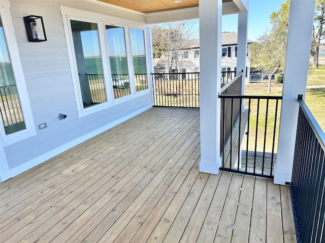 view of wooden terrace