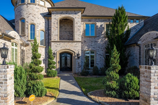 view of front of home with french doors