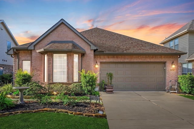 view of front of house featuring a garage