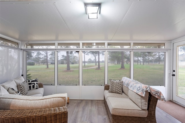 view of sunroom