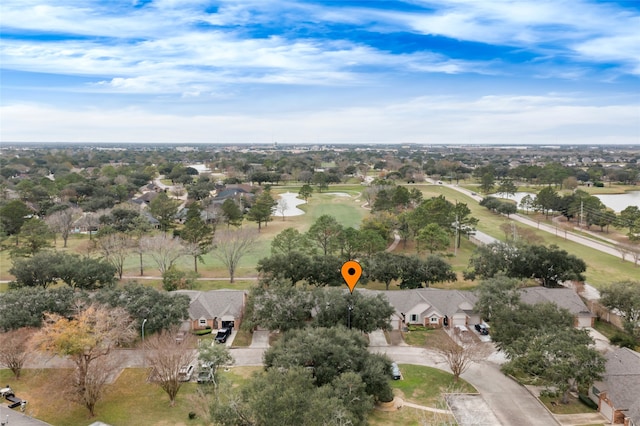 aerial view with a residential view