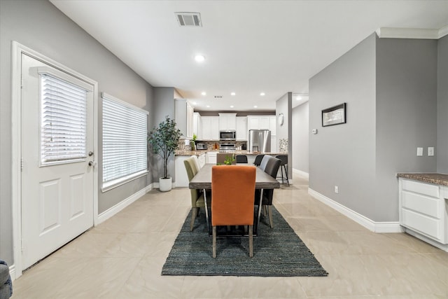 view of dining room