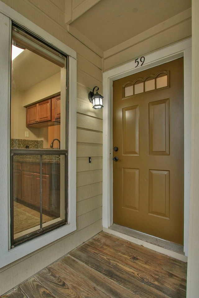 view of doorway to property