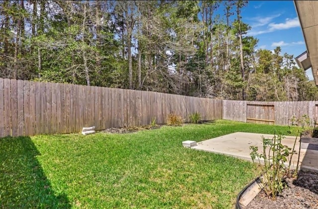 view of yard featuring a patio