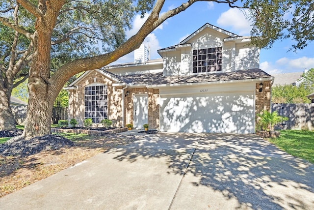 view of property featuring a garage