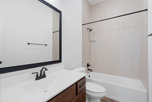 21514 Witham Promenade Ln, Magnolia, TX 77355 - bathroom featuring toilet, vanity, and  shower combination