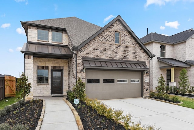 view of front of home featuring a garage