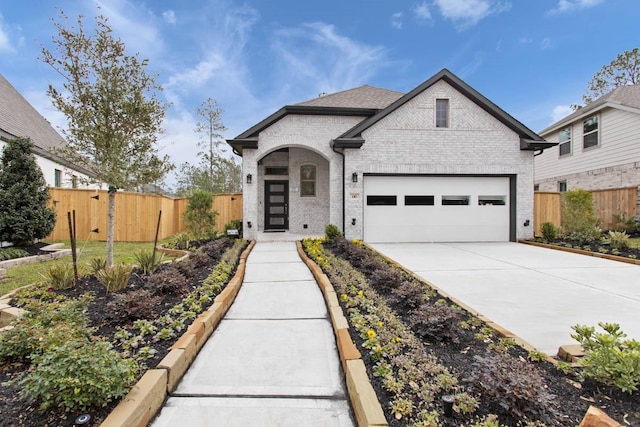 view of front facade with a garage