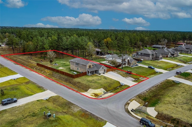 birds eye view of property