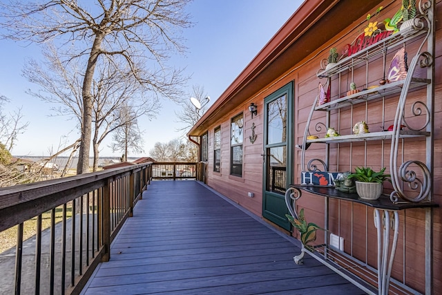 view of wooden deck