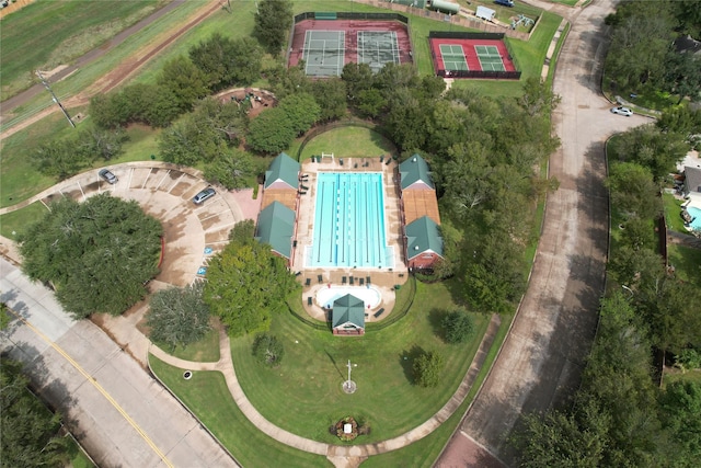 birds eye view of property