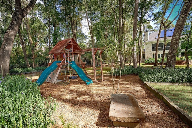 view of jungle gym