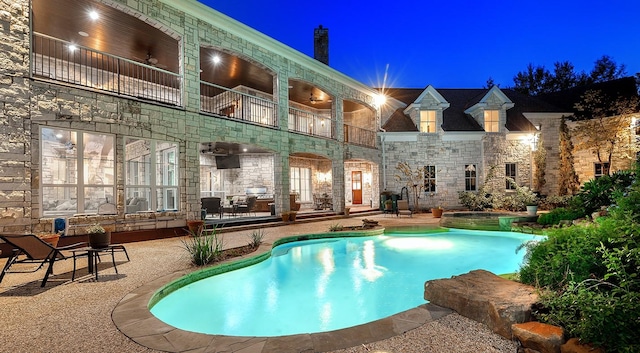 view of pool with a patio