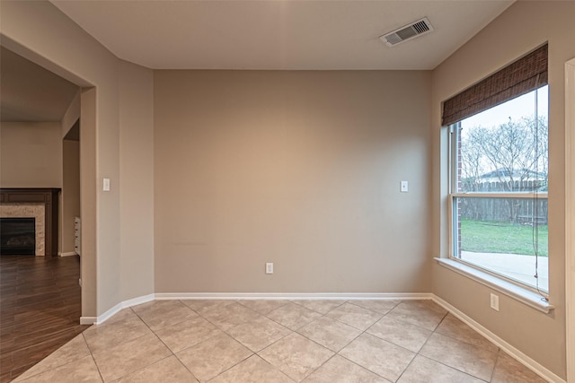 view of tiled spare room