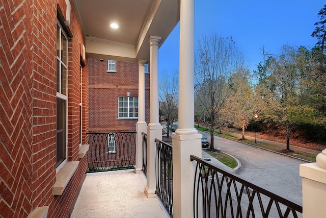 balcony with a porch