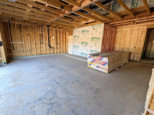 interior space with concrete floors